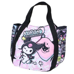 Japan Sanrio Balloon Mini Tote Bag - Kuromi : 20th Anniversary Black Pink