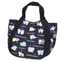 Japan Sanrio Balloon Mini Tote Bag - Characters Friendship Black - 1