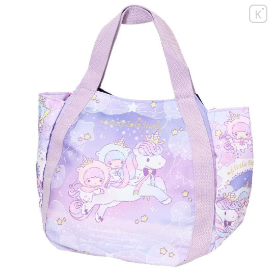 Japan Sanrio Balloon Mini Tote Bag - Little Twin Stars : Unicorn Purple Pink - 1