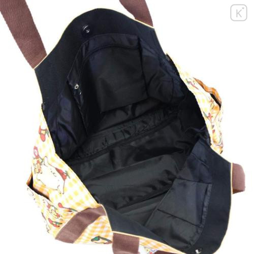 Japan Sanrio Balloon Tote Bag - Pompompurin : Cherry Check - 4