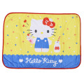 Japan Sanrio Fluffy Blanket - Hello Kitty : Yellow Blue Red - 1