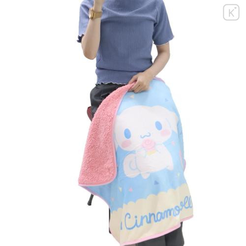 Japan Sanrio Fluffy Blanket - Cinnamoroll : Blue Pink - 5