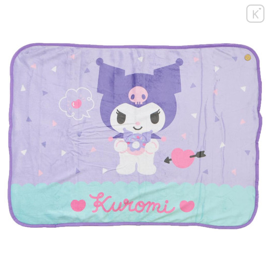 Japan Sanrio Fluffy Blanket - Kuromi : Purple Mint - 1