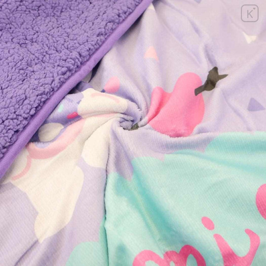 Japan Sanrio Fluffy Blanket - Kuromi : Purple Mint - 2