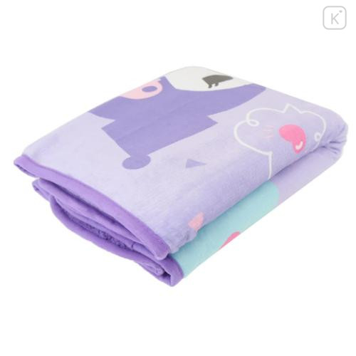Japan Sanrio Fluffy Blanket - Kuromi : Purple Mint - 4