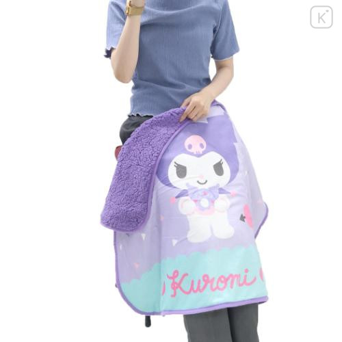 Japan Sanrio Fluffy Blanket - Kuromi : Purple Mint - 5