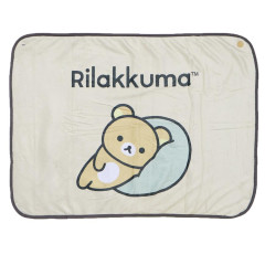 Japan San-X Fluffy Blanket - Rilakkuma : Relax Beige Grey