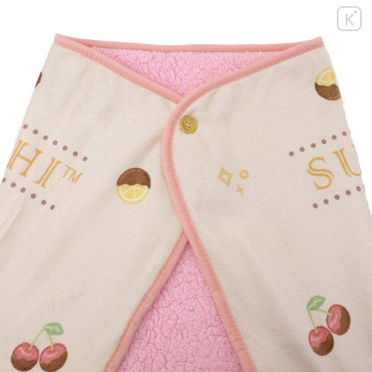Japan San-X Fluffy Blanket - Sumikko Gurashi : Chocolate Fair at Sumikko Cafe Beige Pink - 3