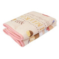 Japan San-X Fluffy Blanket - Sumikko Gurashi : Chocolate Fair at Sumikko Cafe Beige Pink - 4