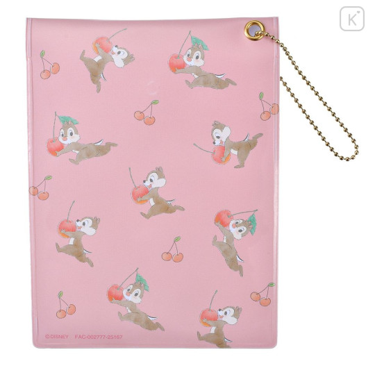 Japan Disney Store Die-cut Sticker Collection With Case Ballchain - Chip & Dale : Cherry Pink - 2