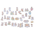 Japan Disney Store Die-cut Sticker Collection With Case Ballchain - Chip & Dale : Cherry Pink - 3