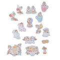 Japan Disney Store Die-cut Sticker Collection With Case Ballchain - Chip & Dale : Cherry Pink - 5