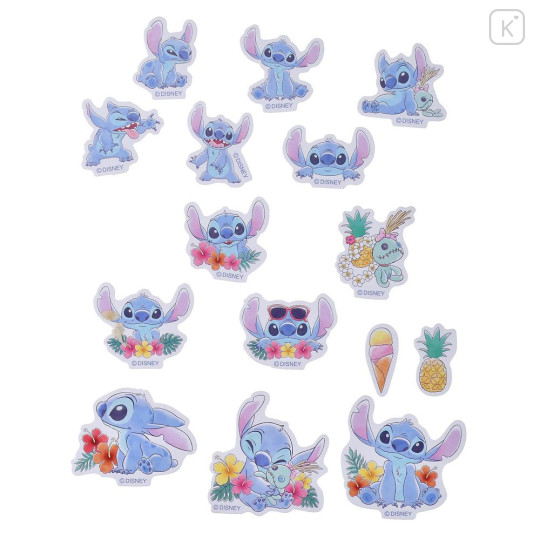Japan Disney Store Die-cut Sticker Collection With Case Ballchain - Stitch : Blue Starlight - 5