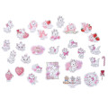 Japan Disney Store Die-cut Sticker Collection With Case Ballchain - Marie : Pink - 3