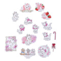 Japan Disney Store Die-cut Sticker Collection With Case Ballchain - Marie : Pink - 5
