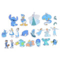 Japan Disney Store Clear Sticker Collection - Characters Blue Vibe - 2