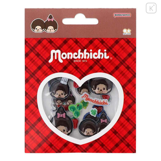 Japan Monchhichi Puffy Sticker - Red - 1