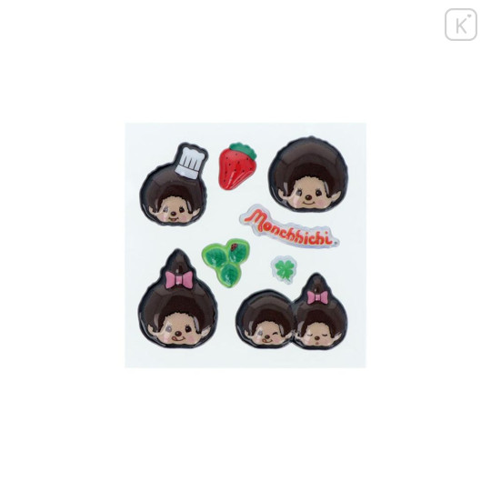 Japan Monchhichi Puffy Sticker - Red - 2