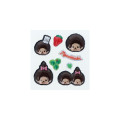 Japan Monchhichi Puffy Sticker - Red - 2