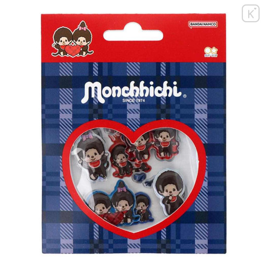 Japan Monchhichi Puffy Sticker - Blue - 1