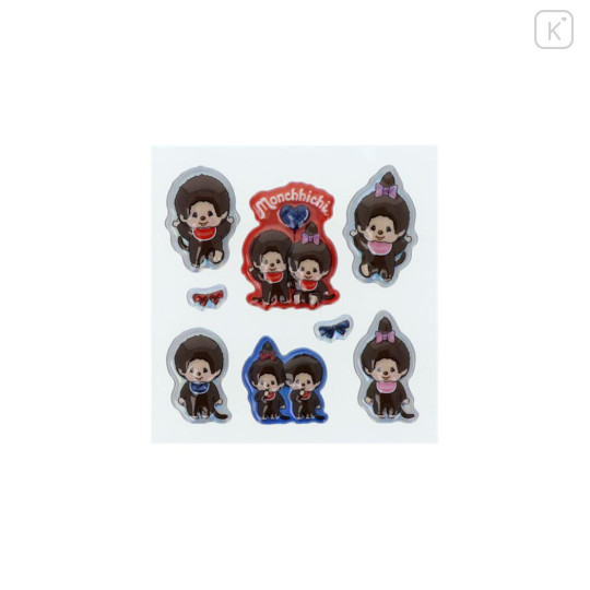 Japan Monchhichi Puffy Sticker - Blue - 3