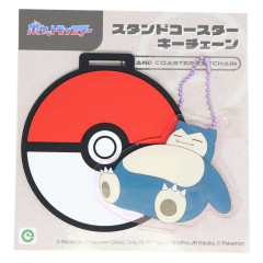 Japan Pokemon Coaster & Acrylic Stand Keychain - Snorlax