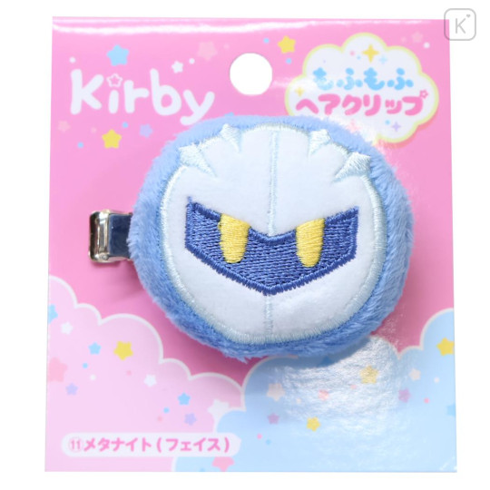 Japan Kirby Mascot Hair Clip - Meta Knight Face - 1