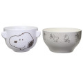 Japan Peanuts Ceramic Tea Bowl & Melamine Soup Bowl Set - Snoopy & Woodstock - 2