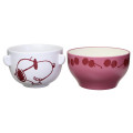 Japan Peanuts Ceramic Tea Bowl & Melamine Soup Bowl Set - Snoopy : Joe Cool Red - 2