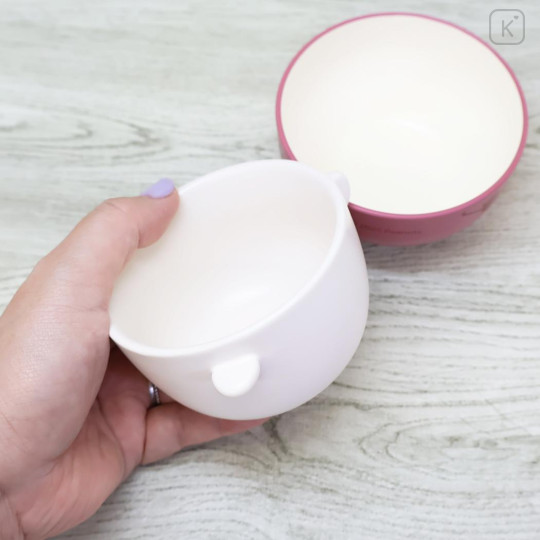 Japan Peanuts Ceramic Tea Bowl & Melamine Soup Bowl Set - Snoopy : Joe Cool Red - 3