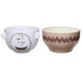 Japan Peanuts Ceramic Tea Bowl & Melamine Soup Bowl Set - Peanuts : Charlie - 2