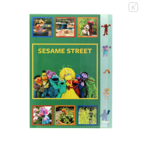 Japan Sesame Street 5 Pockets A4 Index Holder - Friendship Green - 1