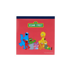 Japan Sesame Street Square Memo Pad - Happy Red