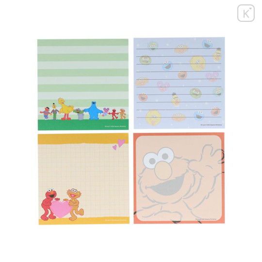 Japan Sesame Street Square Memo Pad - Happy Red - 2