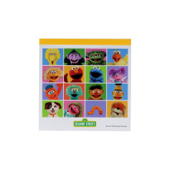 Japan Sesame Street Square Memo Pad - Happy Face