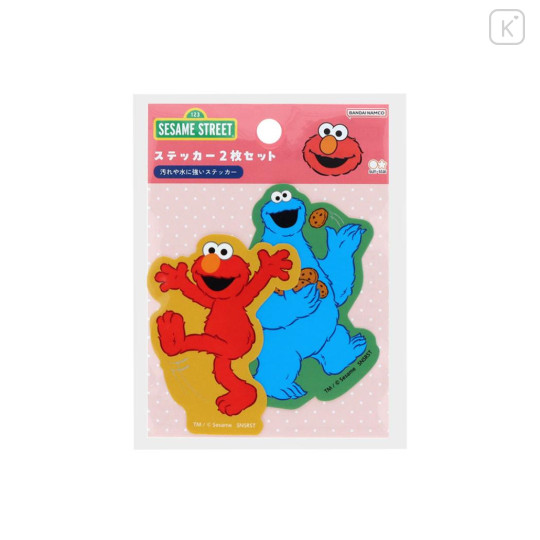 Japan Sesame Street Waterproof Mobile Sticker Pack - Elmo & Cookie Monster - 1