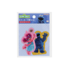 Japan Sesame Street Waterproof Mobile Sticker Pack - Cookie Monster & Abby