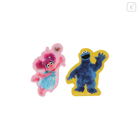 Japan Sesame Street Waterproof Mobile Sticker Pack - Cookie Monster & Abby - 2