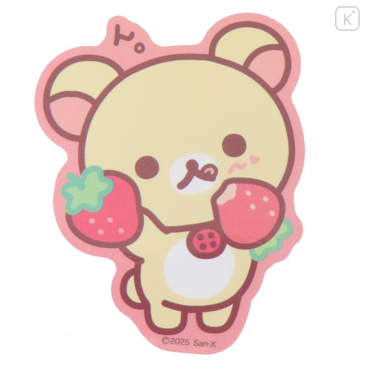 Japan San-X Vinyl Sticker - Korilakkuma : Delicious Strawberry - 1
