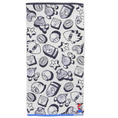 Japan Super Mario Jacquard Bath Towel - Super Mario Brothers Grey