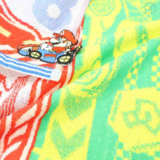 Japan Super Mario Jacquard Hand Towel - Super Mario Brothers Colorful Race - 2