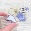 Japan Sanrio Acrylic Keychain 3 Charm - Kuromi : Baku - 2