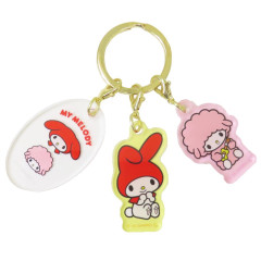 Japan Sanrio Acrylic Keychain 3 Charm - My Melody & My Sweet Piano