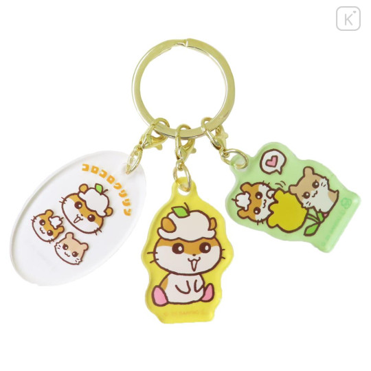 Japan Sanrio Acrylic Keychain 3 Charm - Corocorokuririn - 1