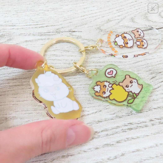 Japan Sanrio Acrylic Keychain 3 Charm - Corocorokuririn - 2