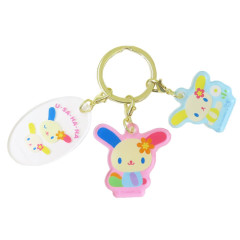 Japan Sanrio Acrylic Keychain 3 Charm - Usahana