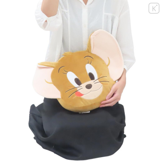 Japan Tom and Jerry Die-cut Cushion - Jerry Face - 3