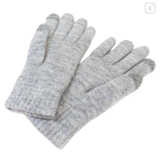 Japan Miffy Embroidery Smartphone Compatible Gloves - Miffy : Grey - 2