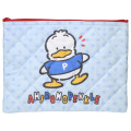 Japan Sanrio Quilted Cosmetic Pouch - Pekkle : Light Blue - 1