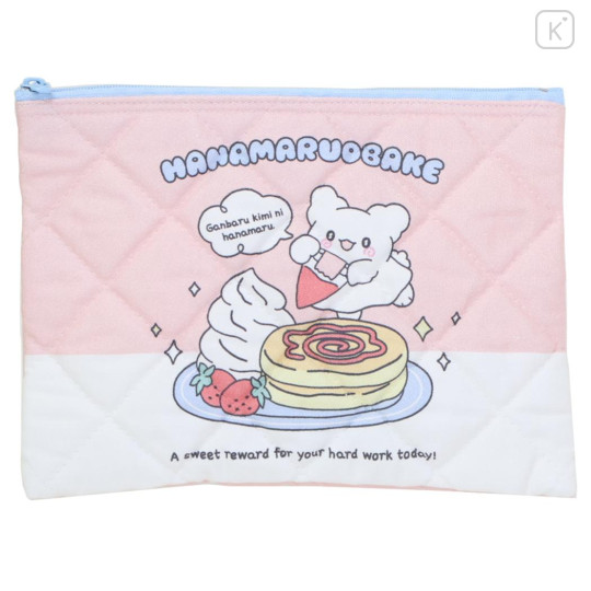 Japan Sanrio Quilted Cosmetic Pouch - Hanamaruobake : Sweet Reward Pancake - 1